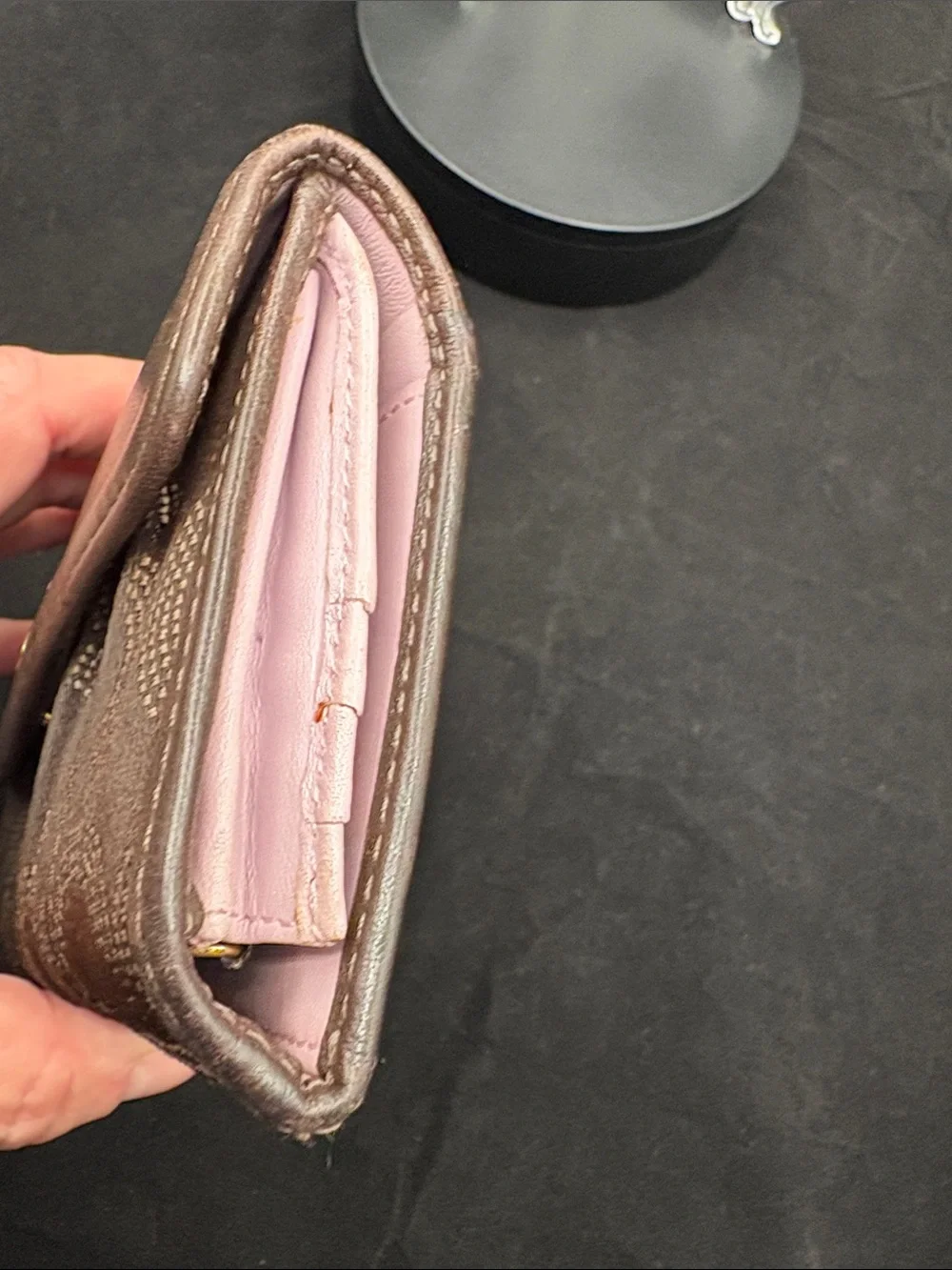 Coach Madison Op Art Dotted Trifold Wallet